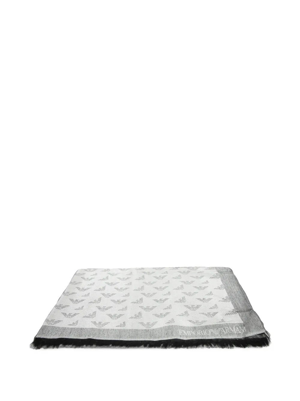 Emporio Armani fringed scarf - Grau