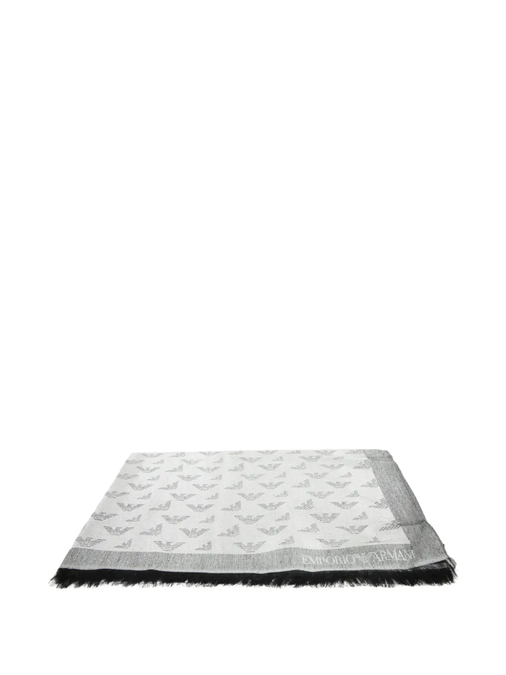 Emporio Armani fringed scarf - Grigio