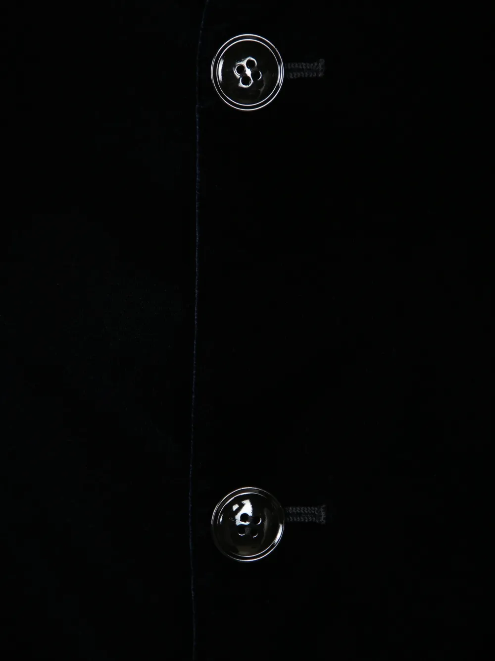 Giorgio Armani Fluwelen blazer met ronde opstaande kraag Zwart