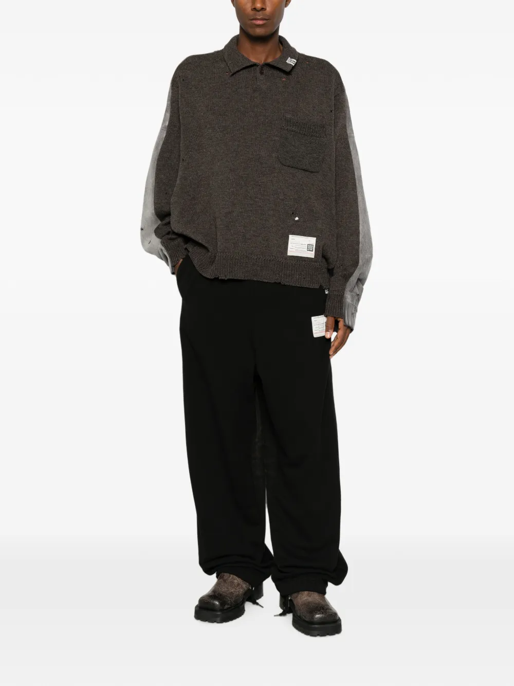 Maison MIHARA YASUHIRO Trui met lange mouwen Bruin
