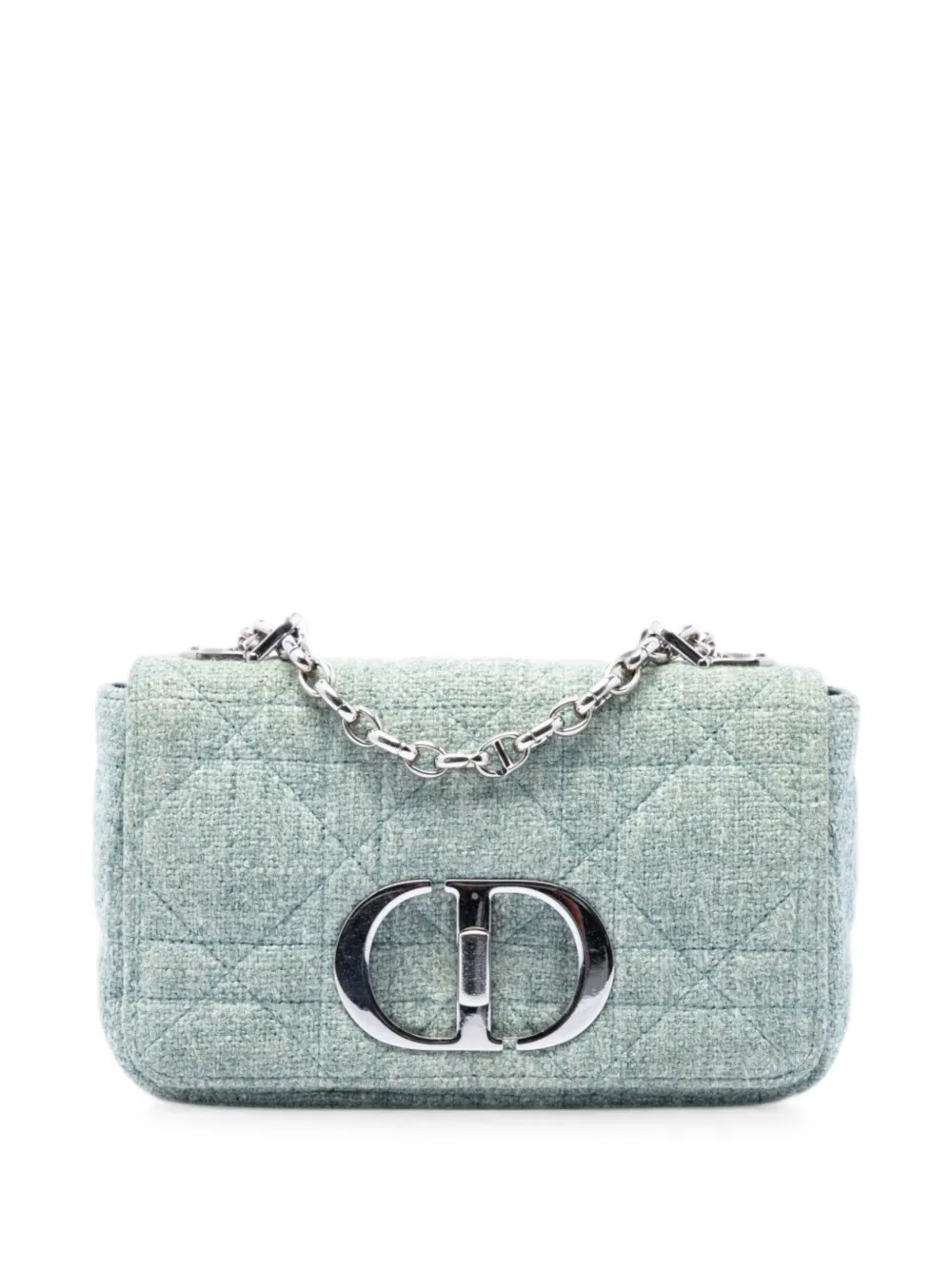 Christian Dior Pre-Owned 2022 Small Tweed Macrocannage Caro Bag crossbody bag - Grün
