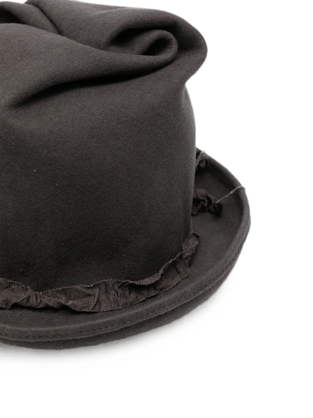 Yohji Yamamoto Fedora hoed met ruches Grijs
