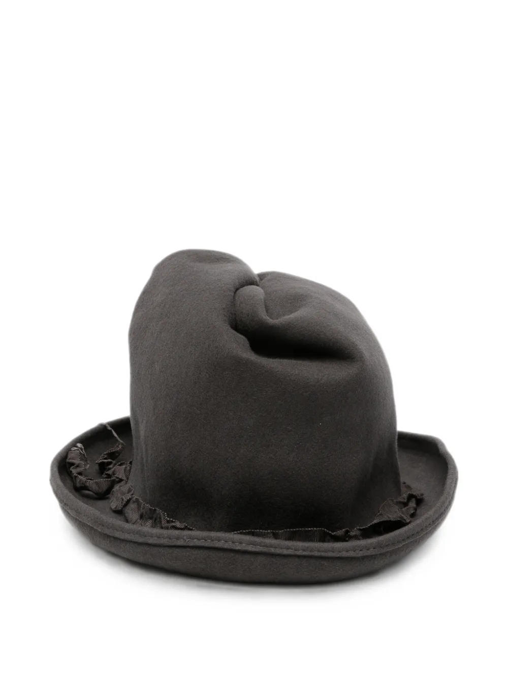 Yohji Yamamoto Fedora hoed met ruches Grijs