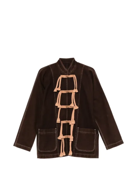 Uma Wang rope-trim contrast-stitched coat