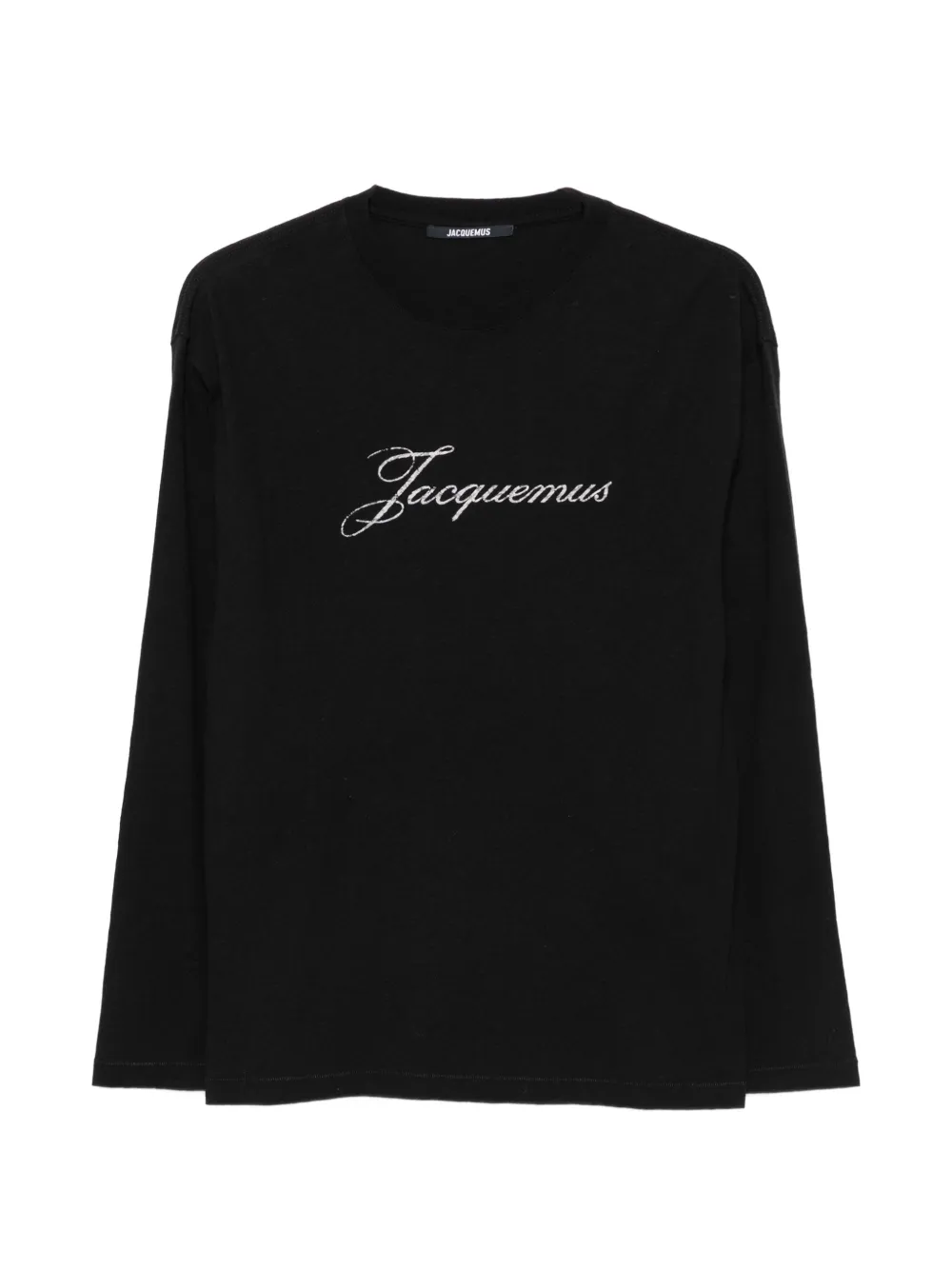 Jacquemus logo-print long-sleeve T-shirt - Nero