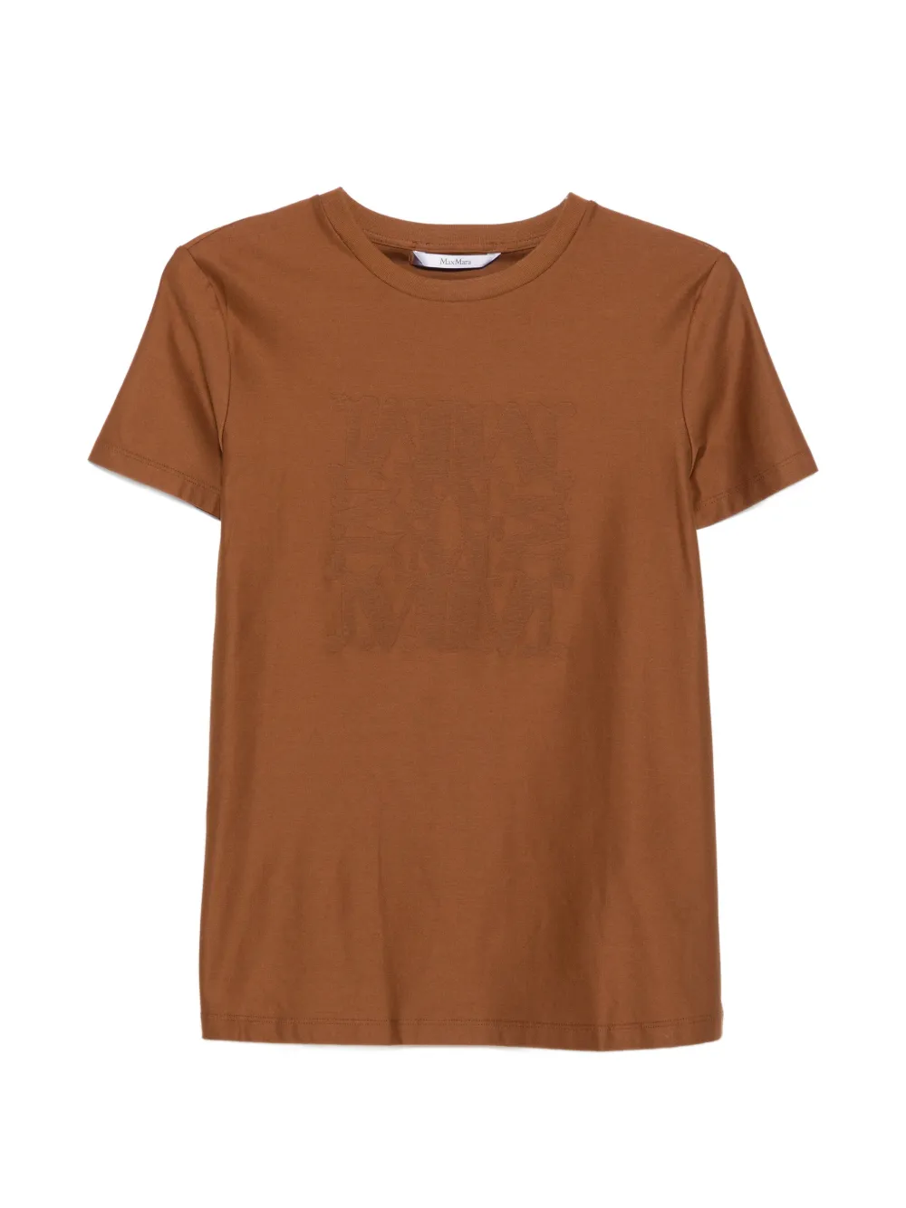 Max Mara Panfilo T-shirt met korte mouwen en logoprint Bruin
