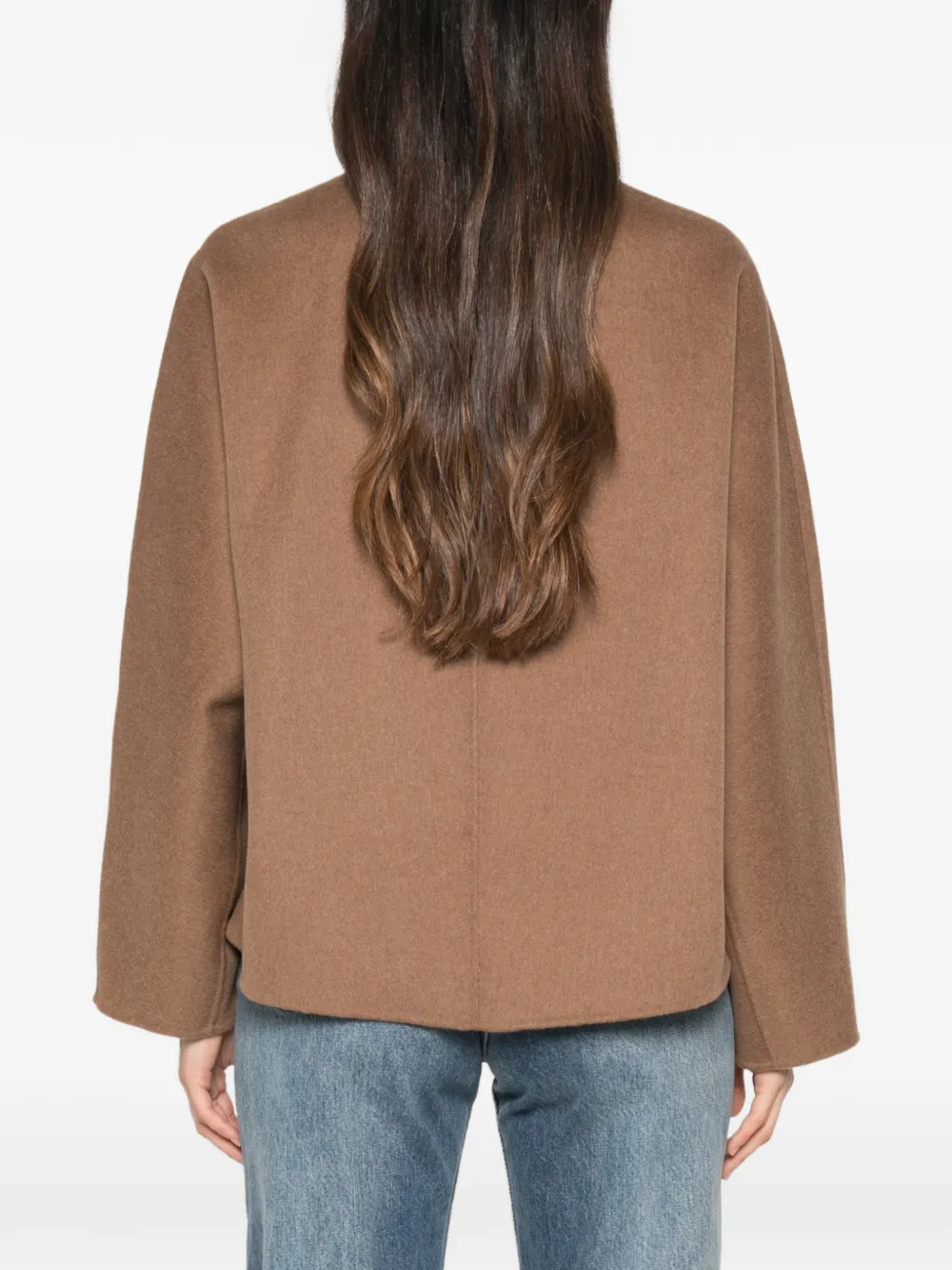 'S Max Mara Button-up jack met sjaaldetail Bruin