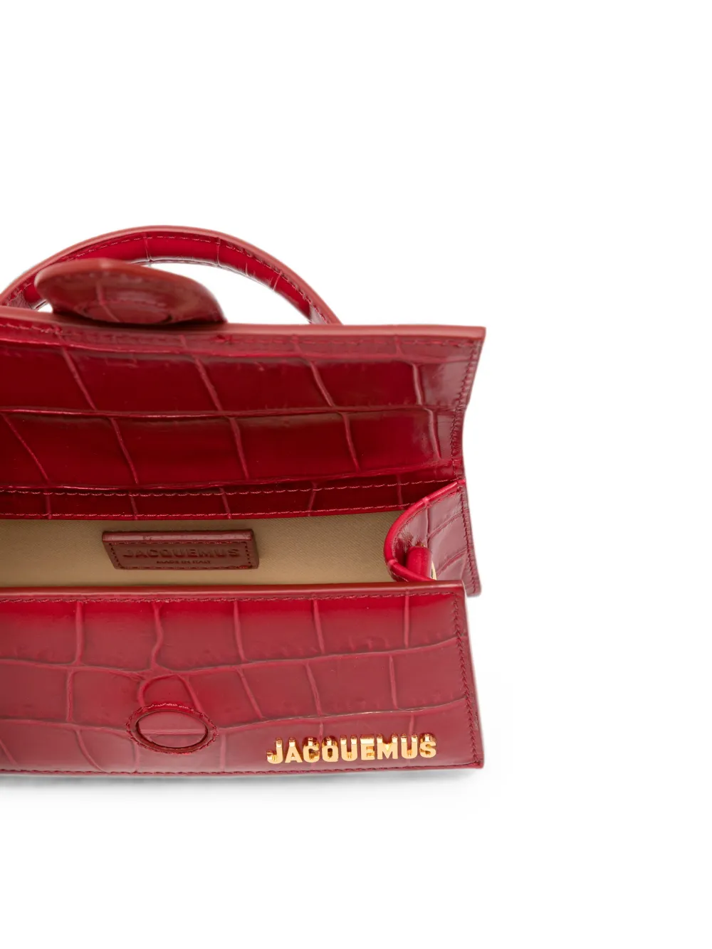 Jacquemus Le Bambino leren tas Rood