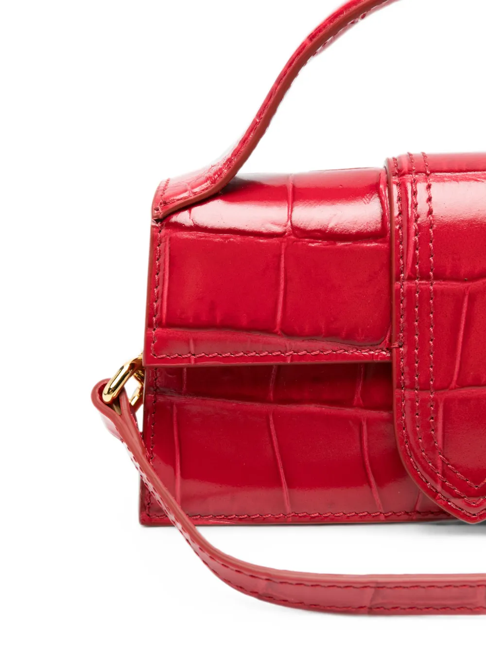 Jacquemus Le Bambino leren tas Rood