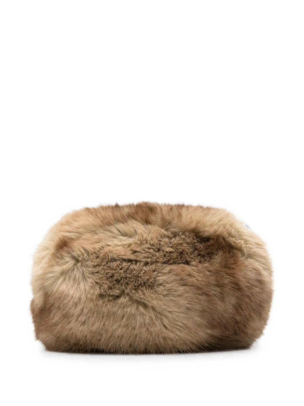 Apparis faux-fur pouch bag - Nude