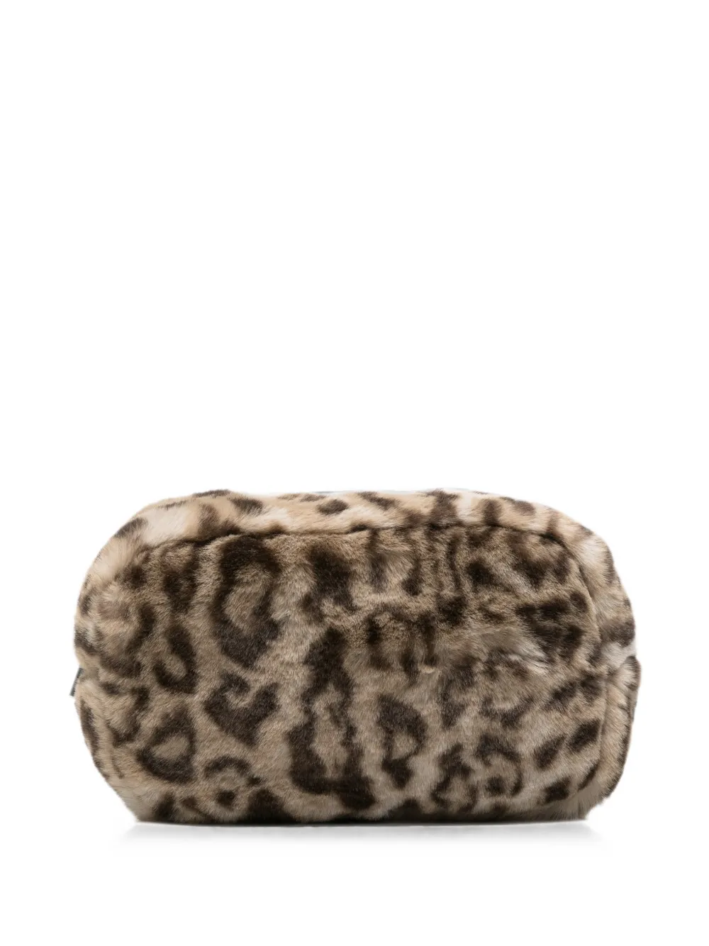 Apparis leopard-print faux-fur make-up bag - Nude