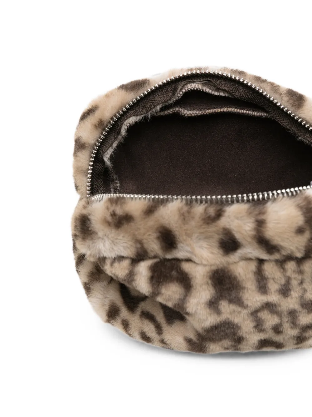 Apparis Make-up tas van imitatiebont met luipaardprint Beige