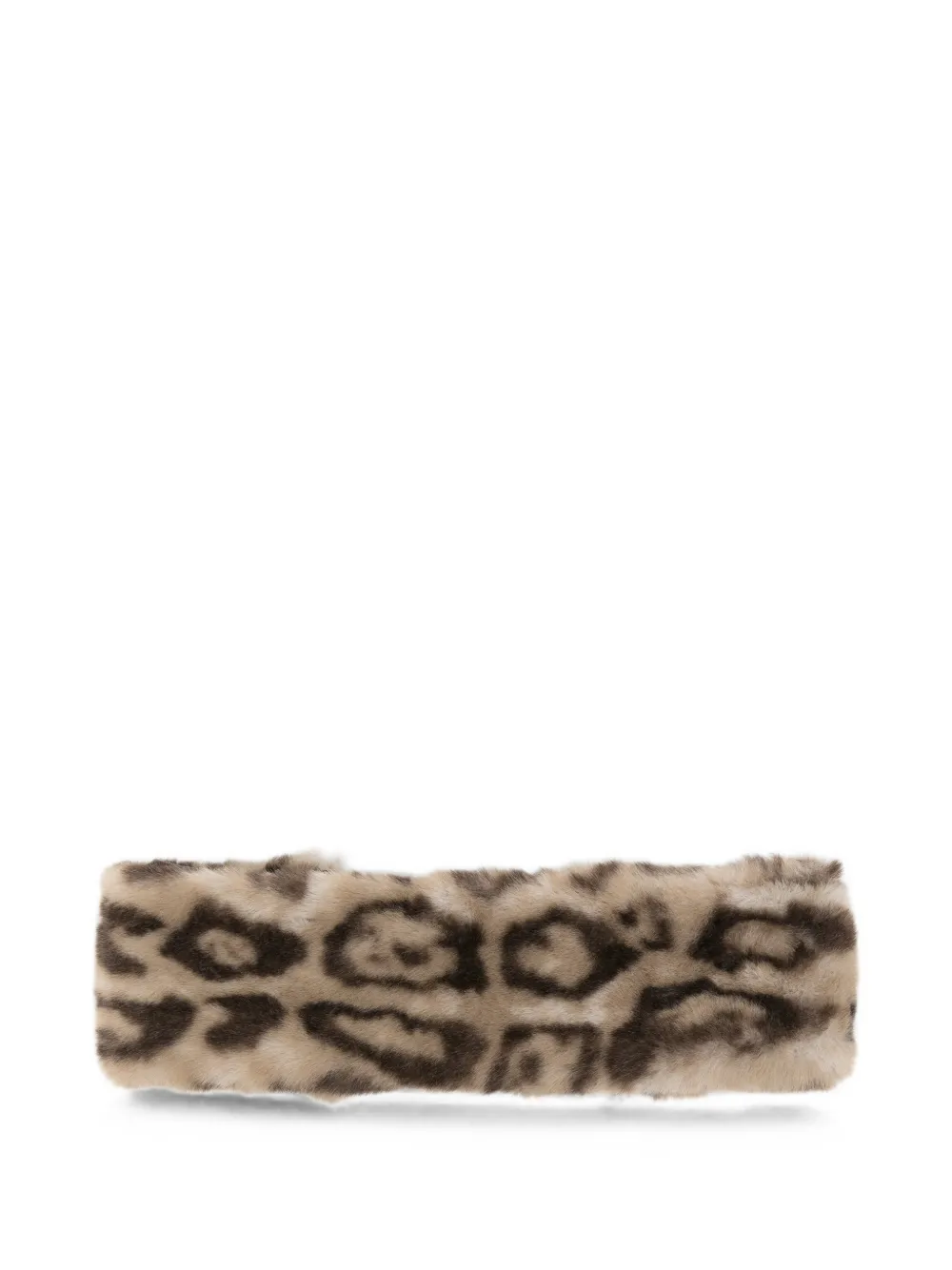 Apparis leopard-print faux-fur headband - Nude