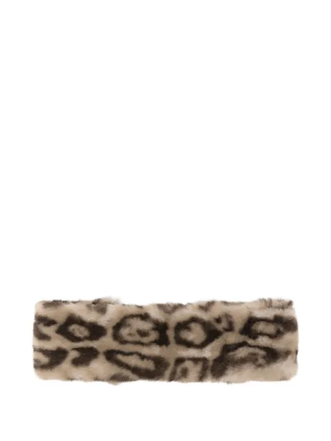 Apparis leopard-print faux-fur headband