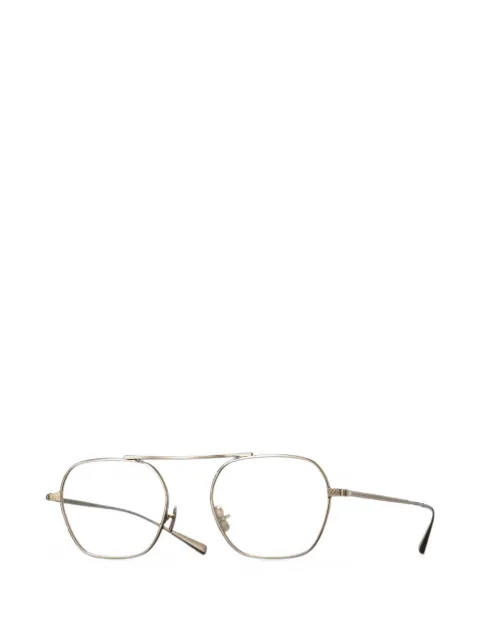 Eyevan7285 Stripes geometric-frame glasses