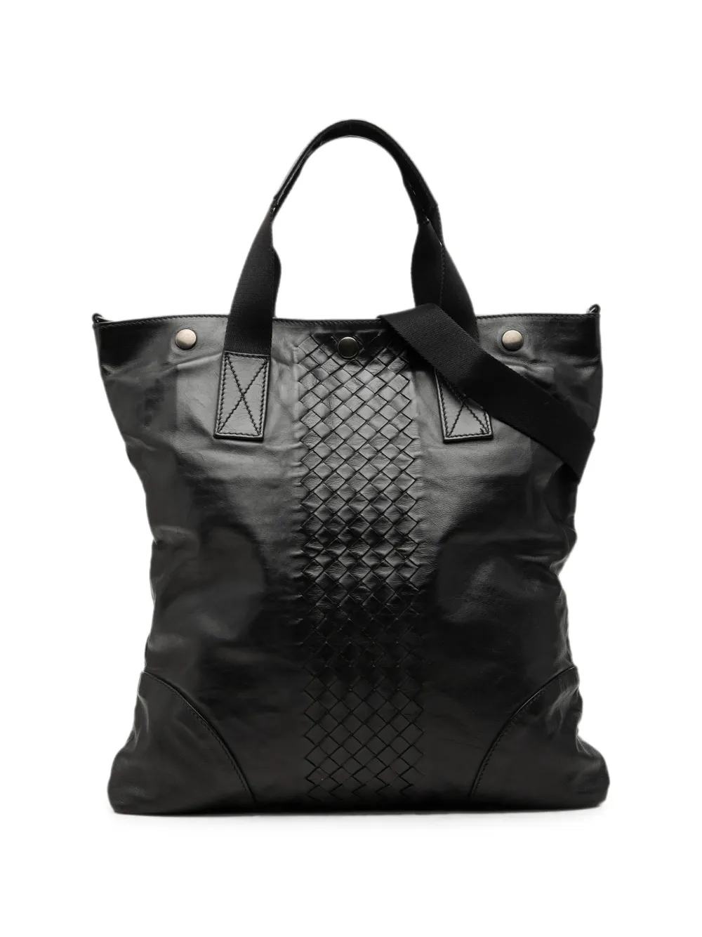 Bottega Veneta Pre-Owned 2012-2026 Intrecciato Trimmed Nappa Convertible Tote satchel - Schwarz