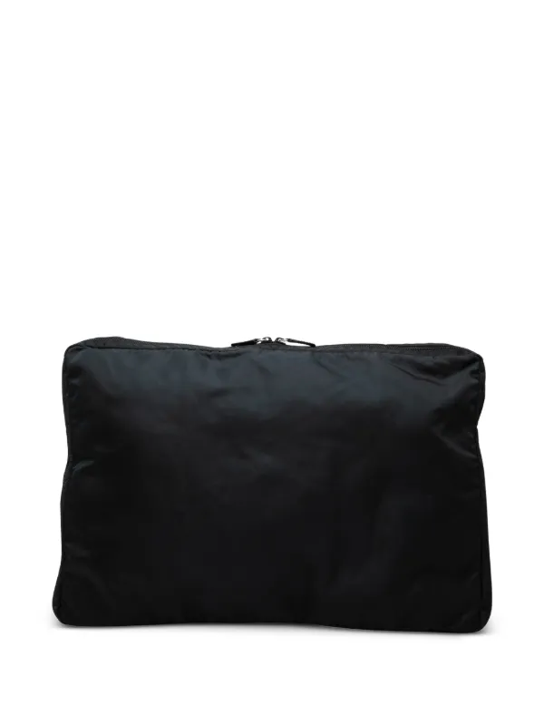 Prada Pre-owned 2000-2013 Tessuto Zip Top Portfolio Pouch in Black