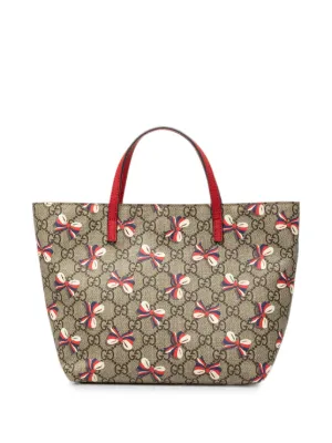 Gucci Pre-Owned 2016-2026 Childrens GG Supreme Ribbon Tote Bag