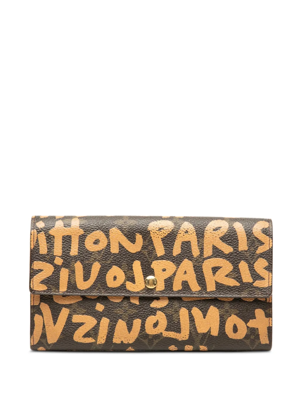 Louis Vuitton Pre-Owned 2001 Stephen Sprouse Monogram Graffiti Porte Monnaie Credit long wallets - Marrone