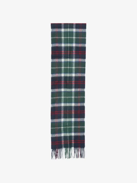Barbour tartan fringed scarf