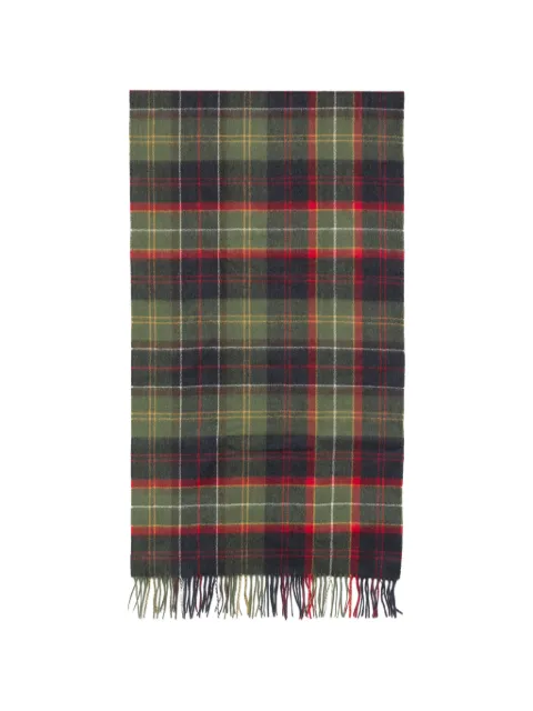 Barbour tartan fringed scarf