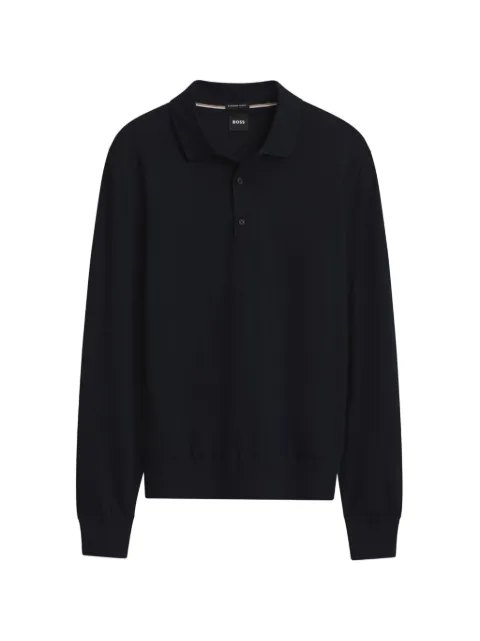 BOSS merino wool polo sweater