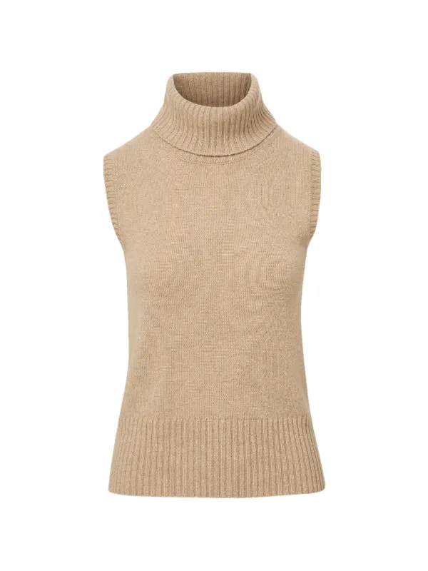 Veronica Beard Mazzy Roll-neck Sweater in Neutrals