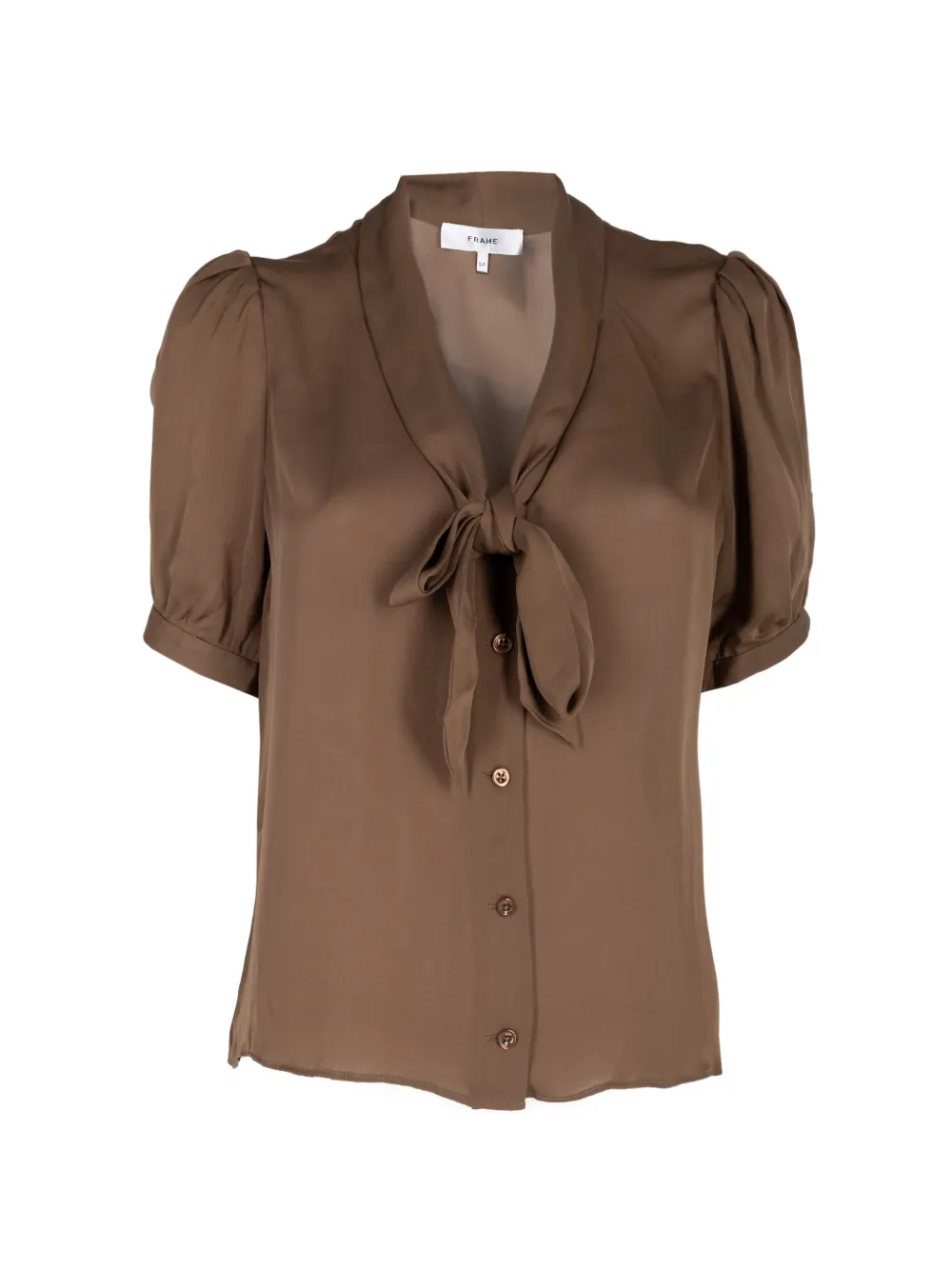 FRAME Sonnet tie-neck shirt - Verde