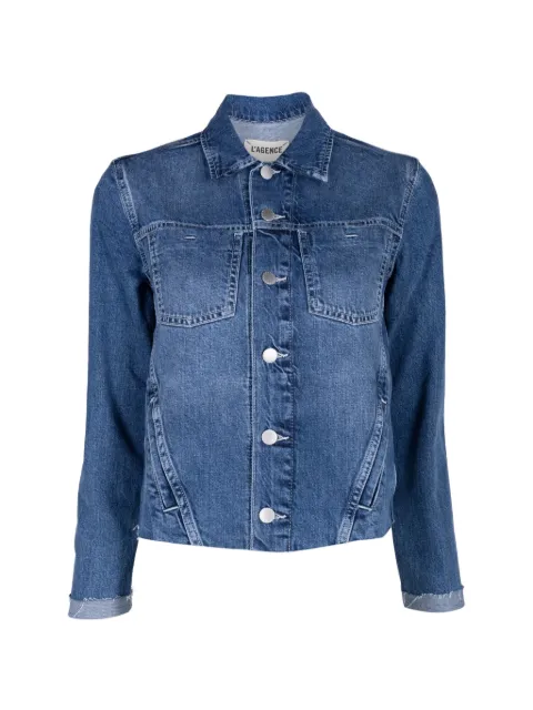 L'Agence Janelle raw-cut denim jacket