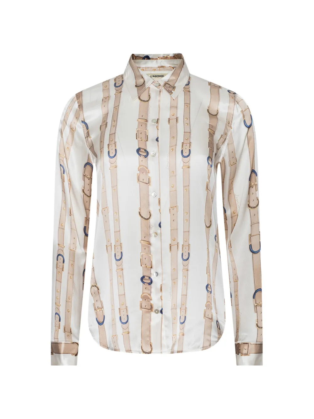 L'Agence Tyler belt-print blouse - Toni neutri