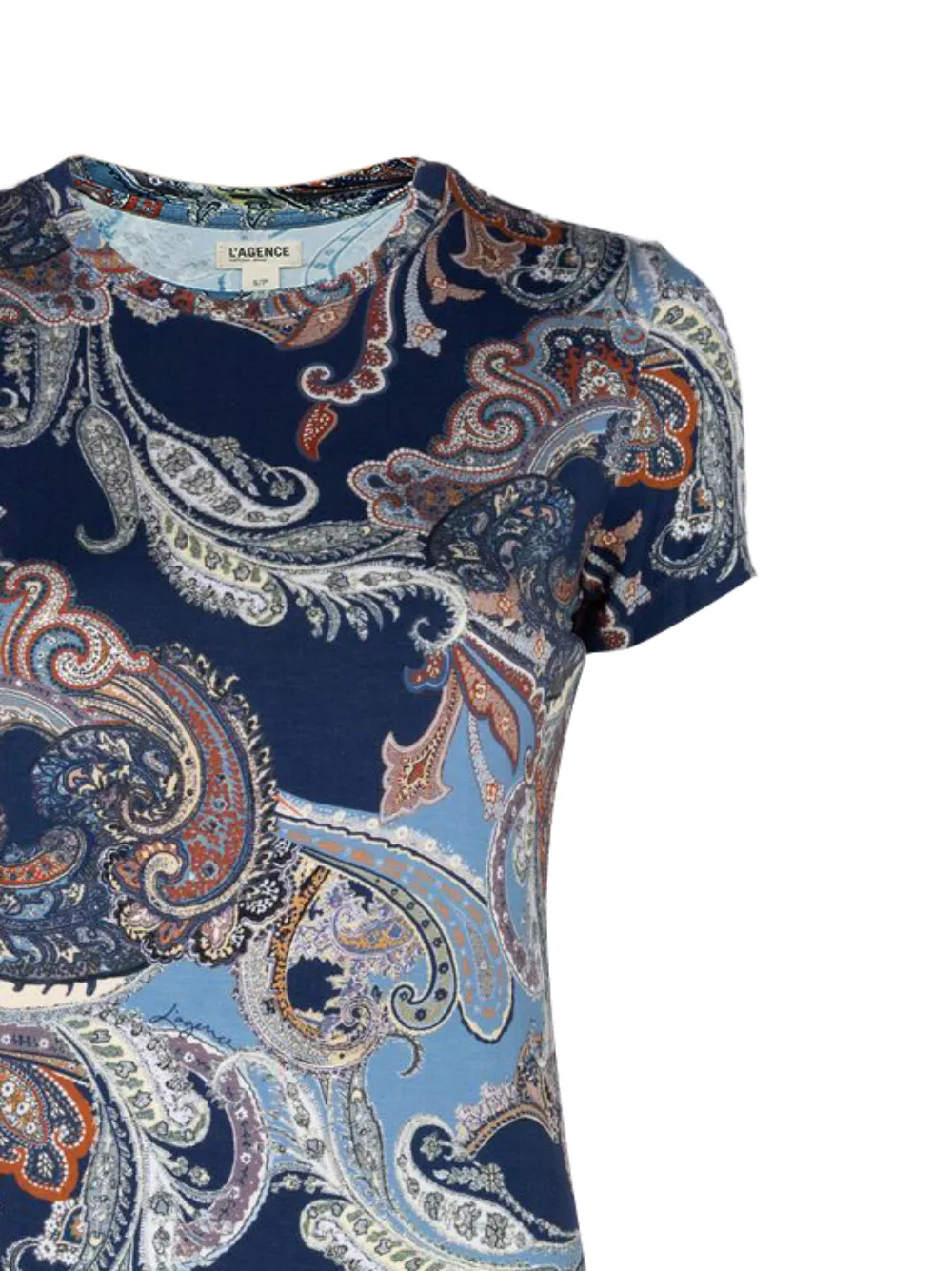 L'Agence Ressi T-shirt met paisley-print Blauw