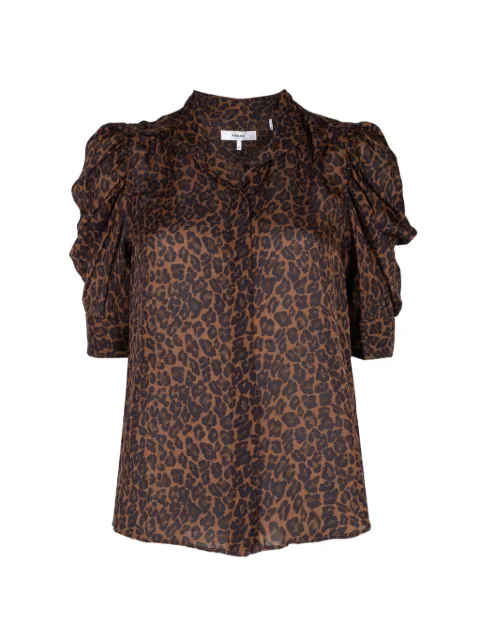 FRAME Gillian leopard-print top