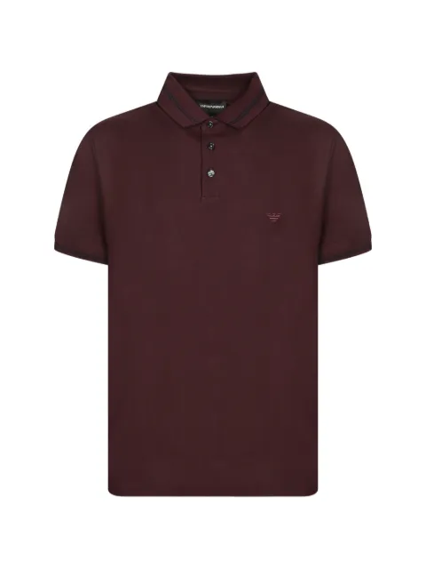 Emporio Armani piqué polo with embroidered logo