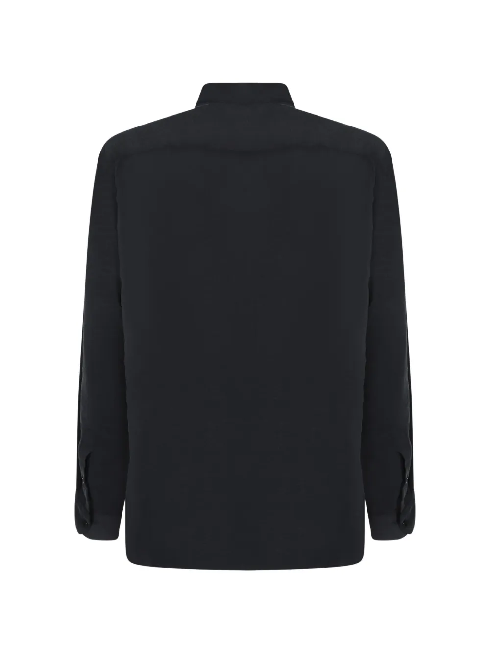 Giorgio Armani Overhemd met ronde opstaande kraag Blauw