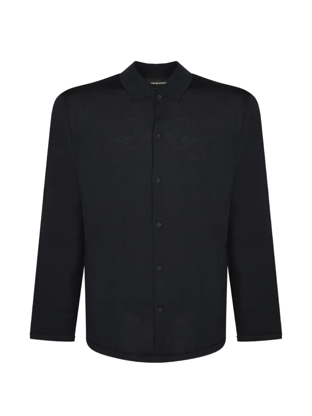 Emporio Armani logo-embroidered button-up shirt - Nero