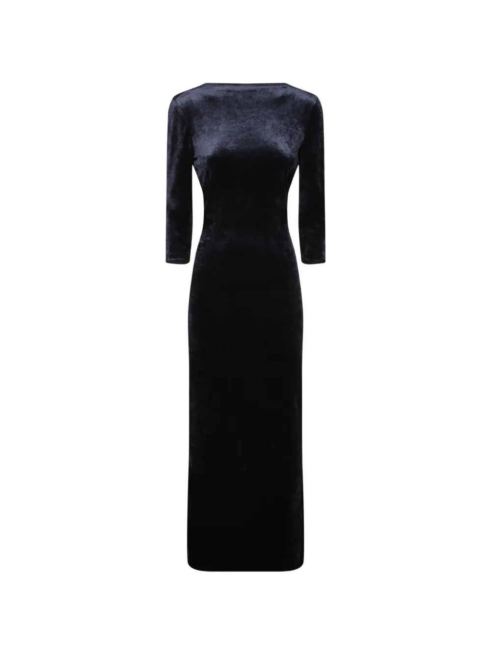 Giorgio Armani twist-detail open-back midi dress - Blu