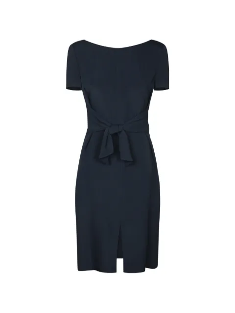 Emporio Armani bow-detail short-sleeve mini dress