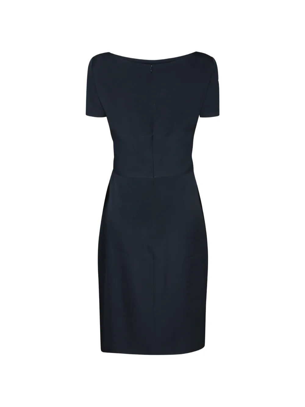 Emporio Armani bow-detail short-sleeve mini dress Blauw