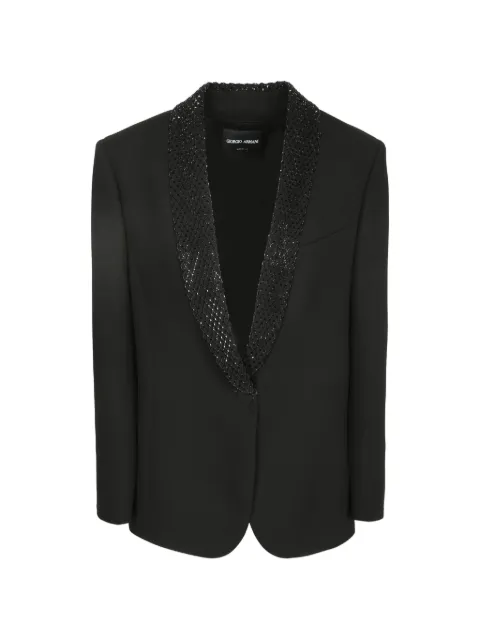 Giorgio Armani blazer con solapas de esmoquin y cuentas