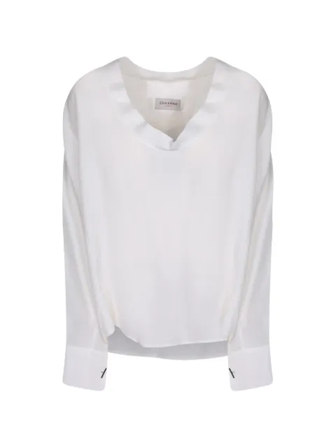 ERMANNO FIRENZE  blouse ornée de perles à col v
