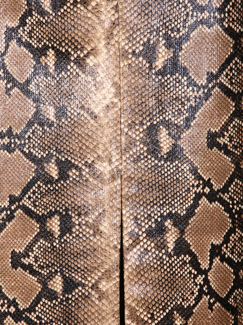 ERMANNO FIRENZE snakeskin-effect rear-slit midi skirt Bruin