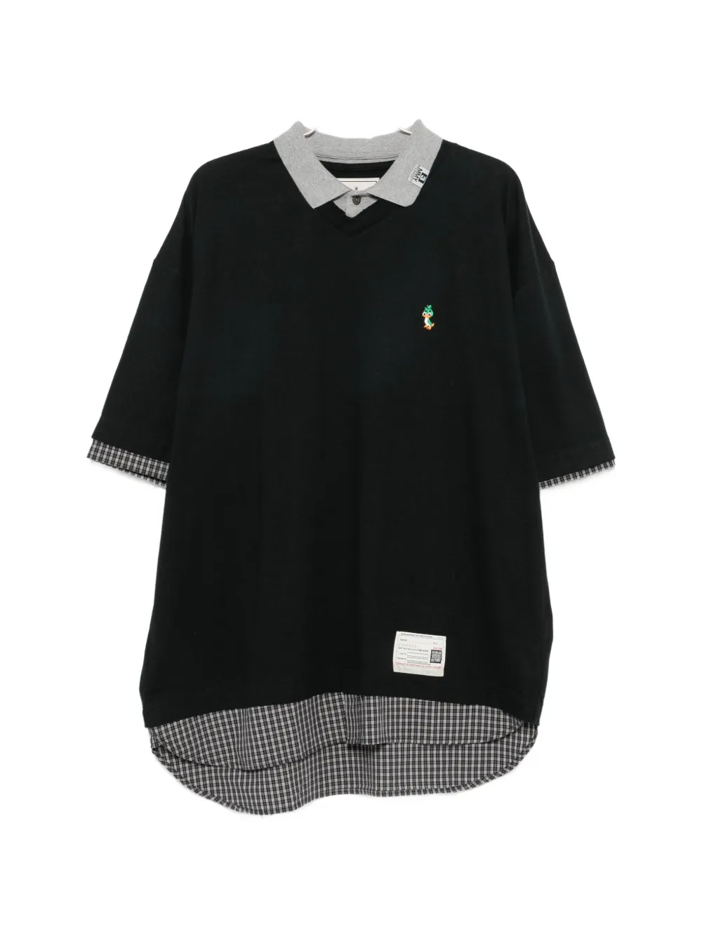 Maison MIHARA YASUHIRO layered-design logo-patch T-shirt - Schwarz