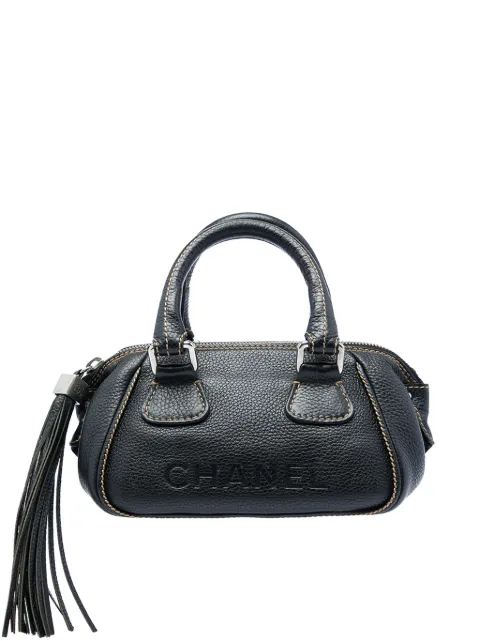 CHANEL Pre-Owned 2003-2004 Grained Calfskin Tassel LAX Bowler Bag handbag