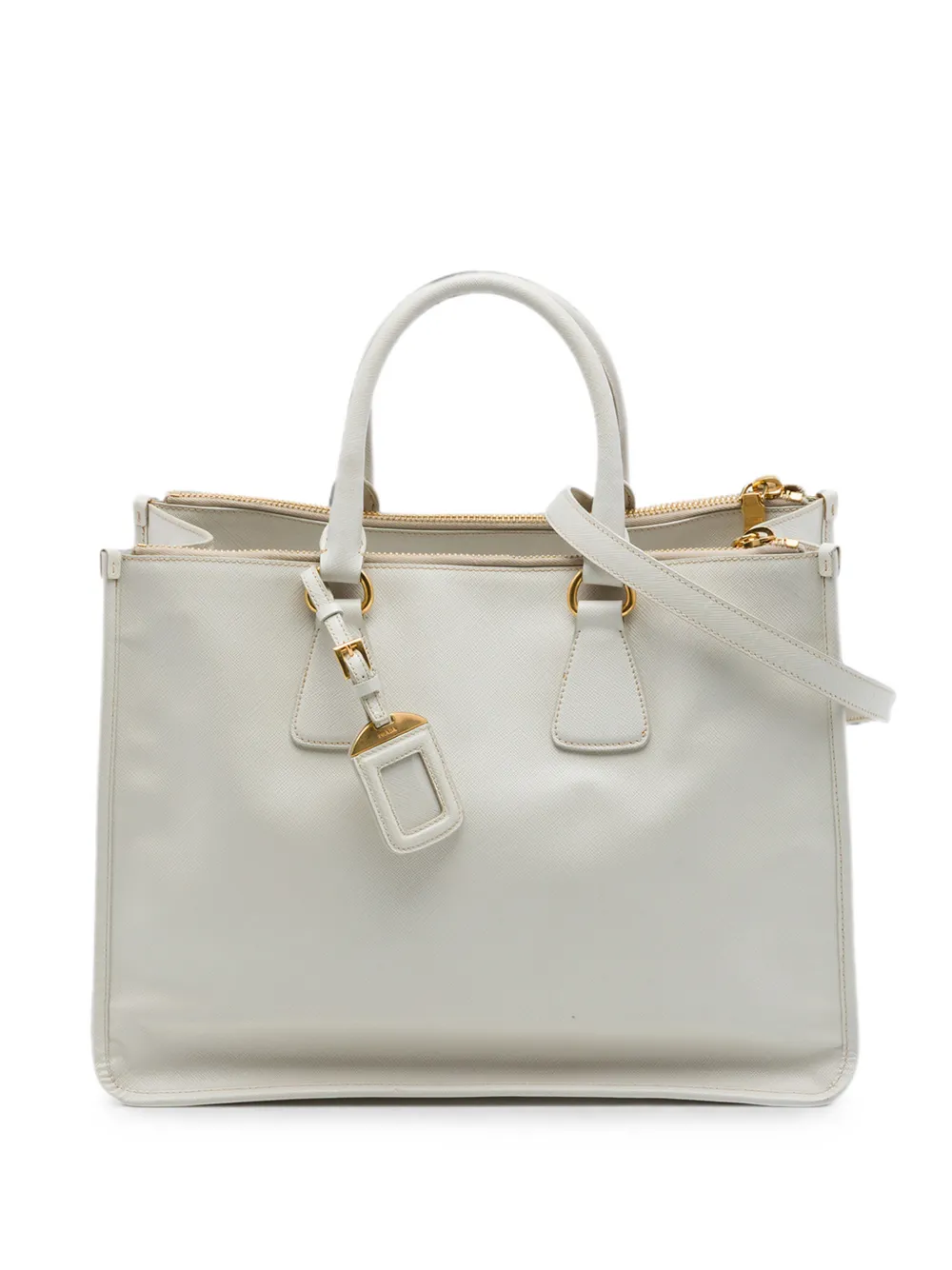 Prada Pre-Owned 2000-2013 Saffiano Lux Double Zip satchel - Weiß
