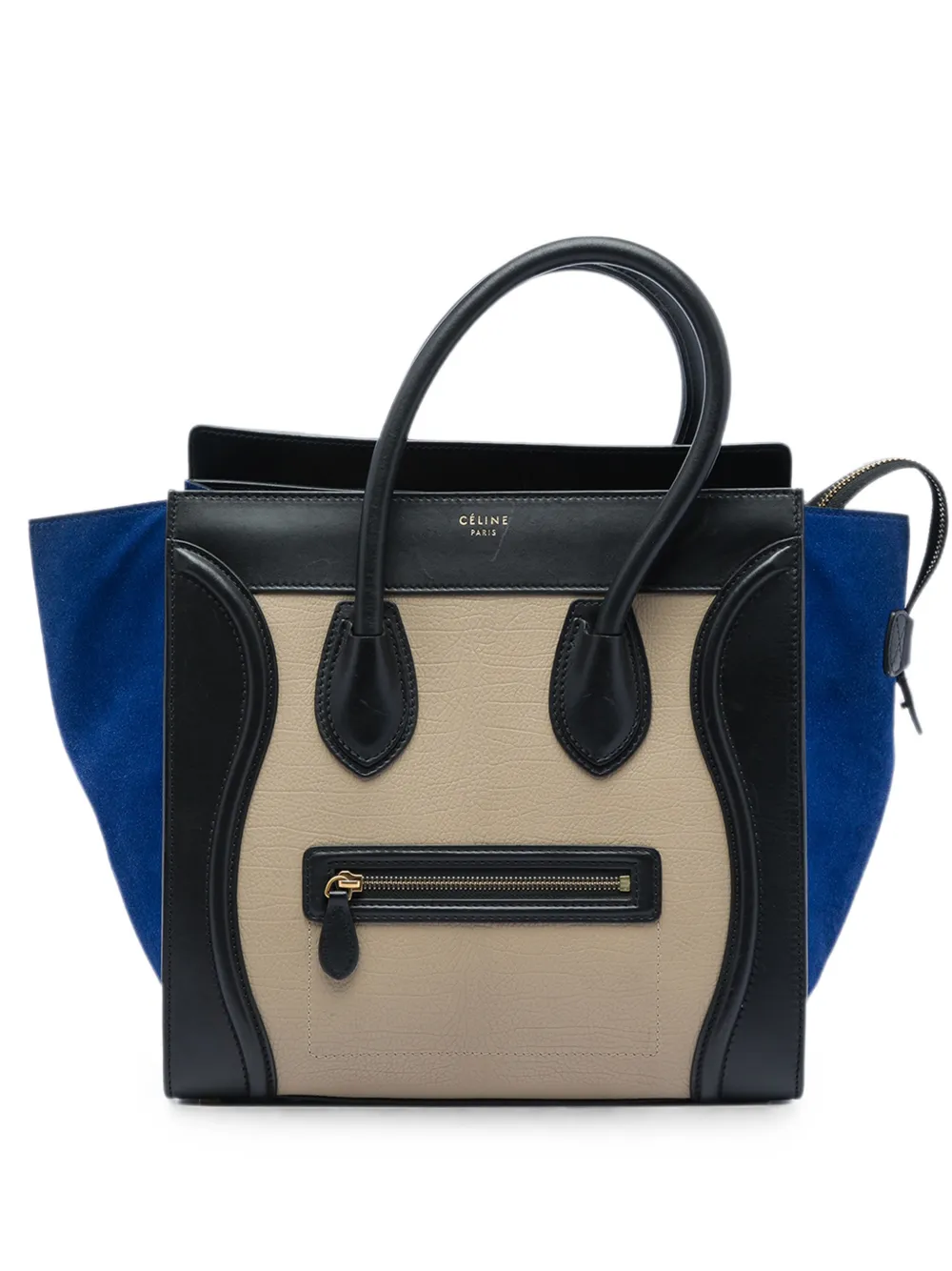 Celine Pre-Owned 2013 Mini Tricolor Calfskin and Suede Luggage tote bag - Mehrfarbig