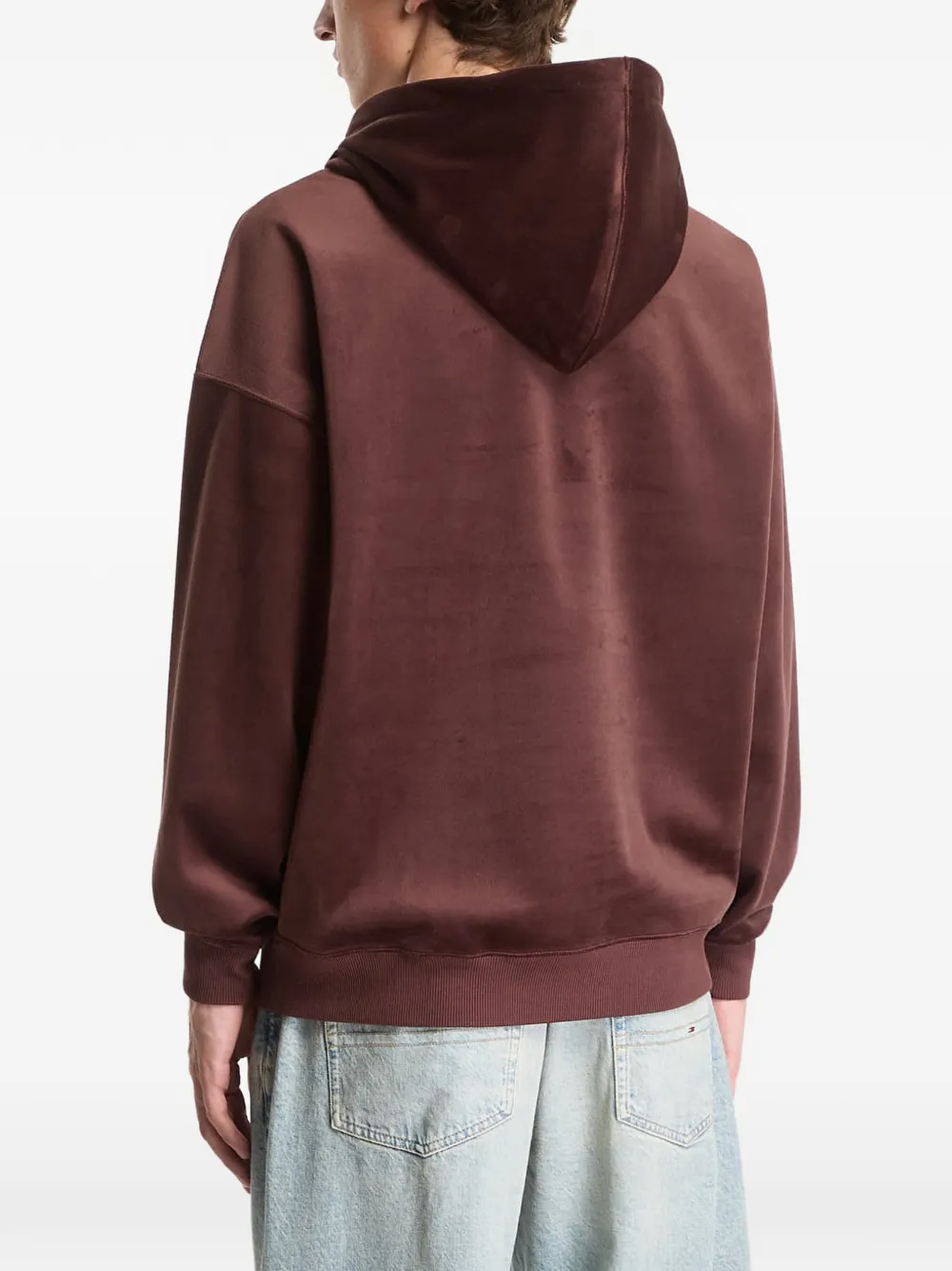 Y-3 Fluwelen ribfluwelen hoodie Bruin