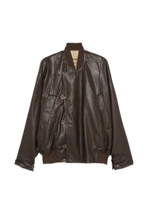 Uma Wang asymmetric leather jacket