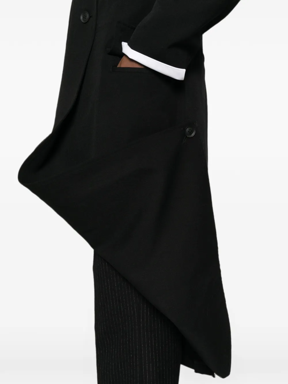 Yohji Yamamoto Jas met dubbele rij knopen Zwart