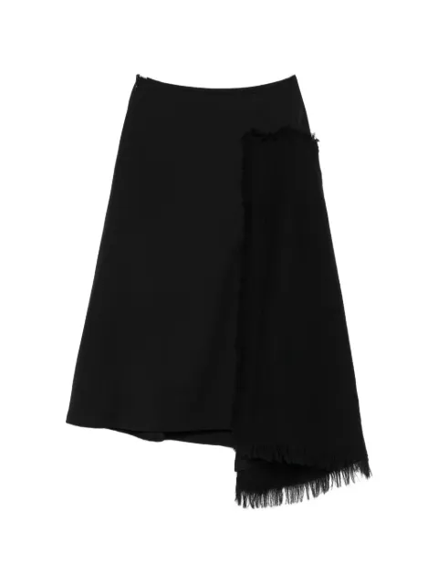 Yohji Yamamoto fringed-edge layered skirt