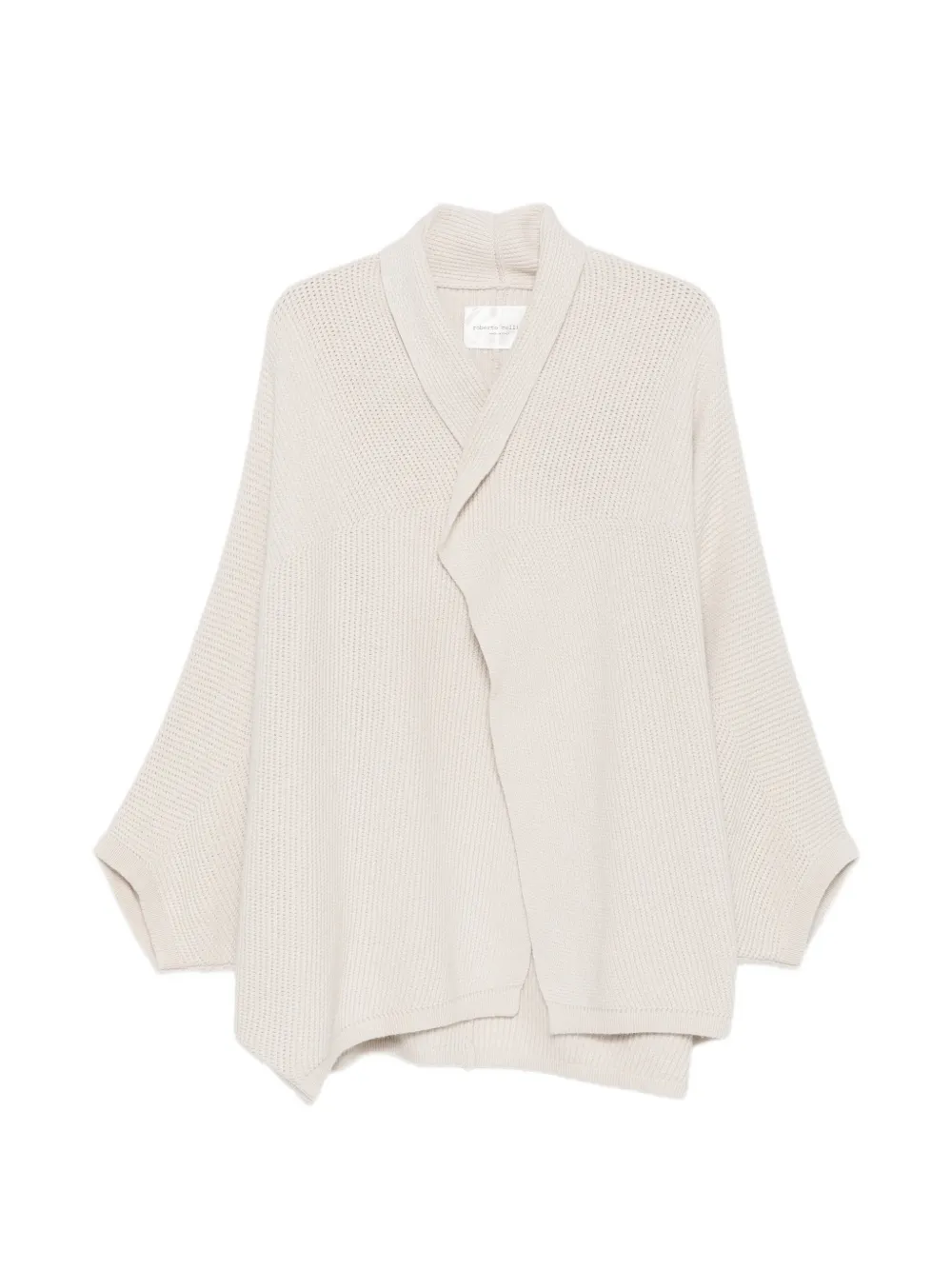 Roberto Collina ribbed-knit shawl-collar cardigan - Toni neutri